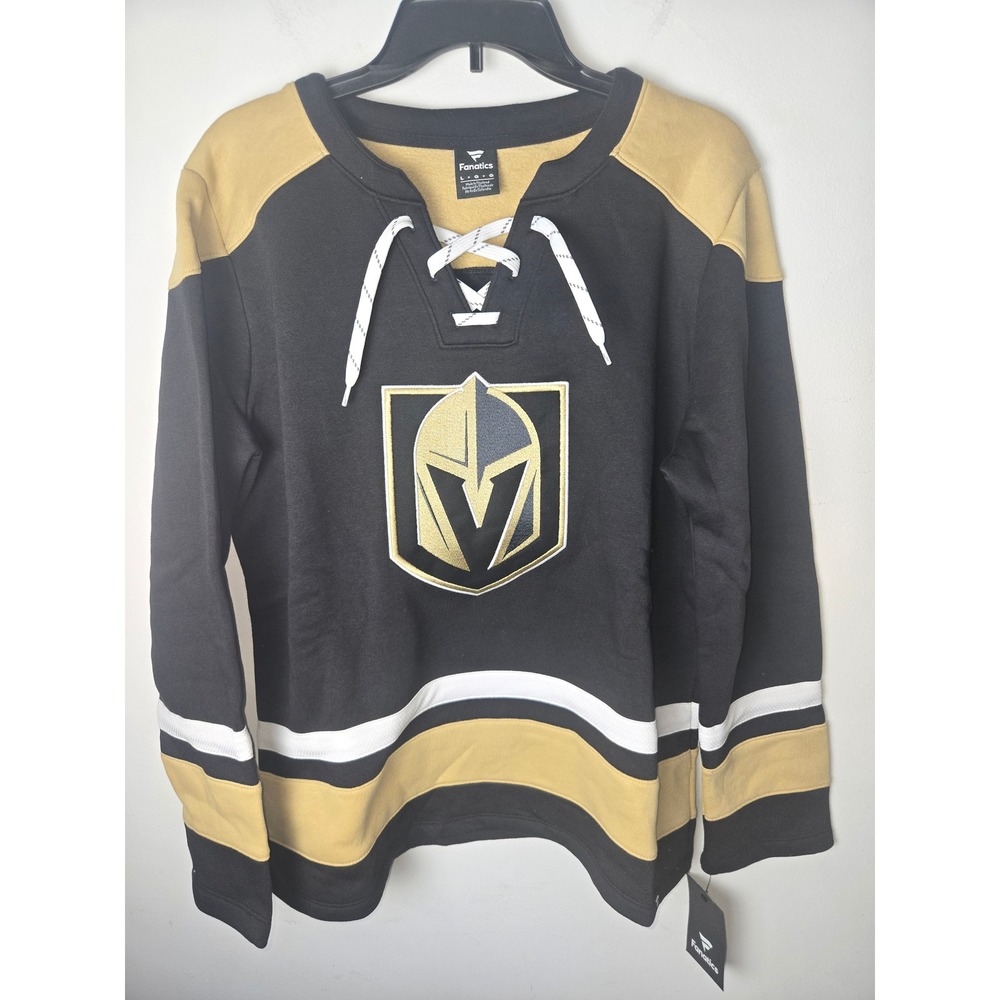 Vegas Golden Knights Fanatics Womens Black Icing Long Sleeve Lace Up Sweatshirt